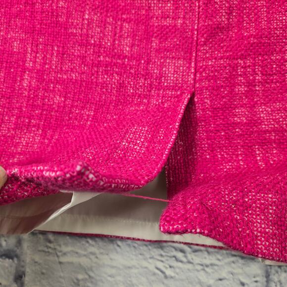 Banana Republic Pencil Skirt Bright Pink Tweed Barbiecore Career size 6 - Picture 7 of 13